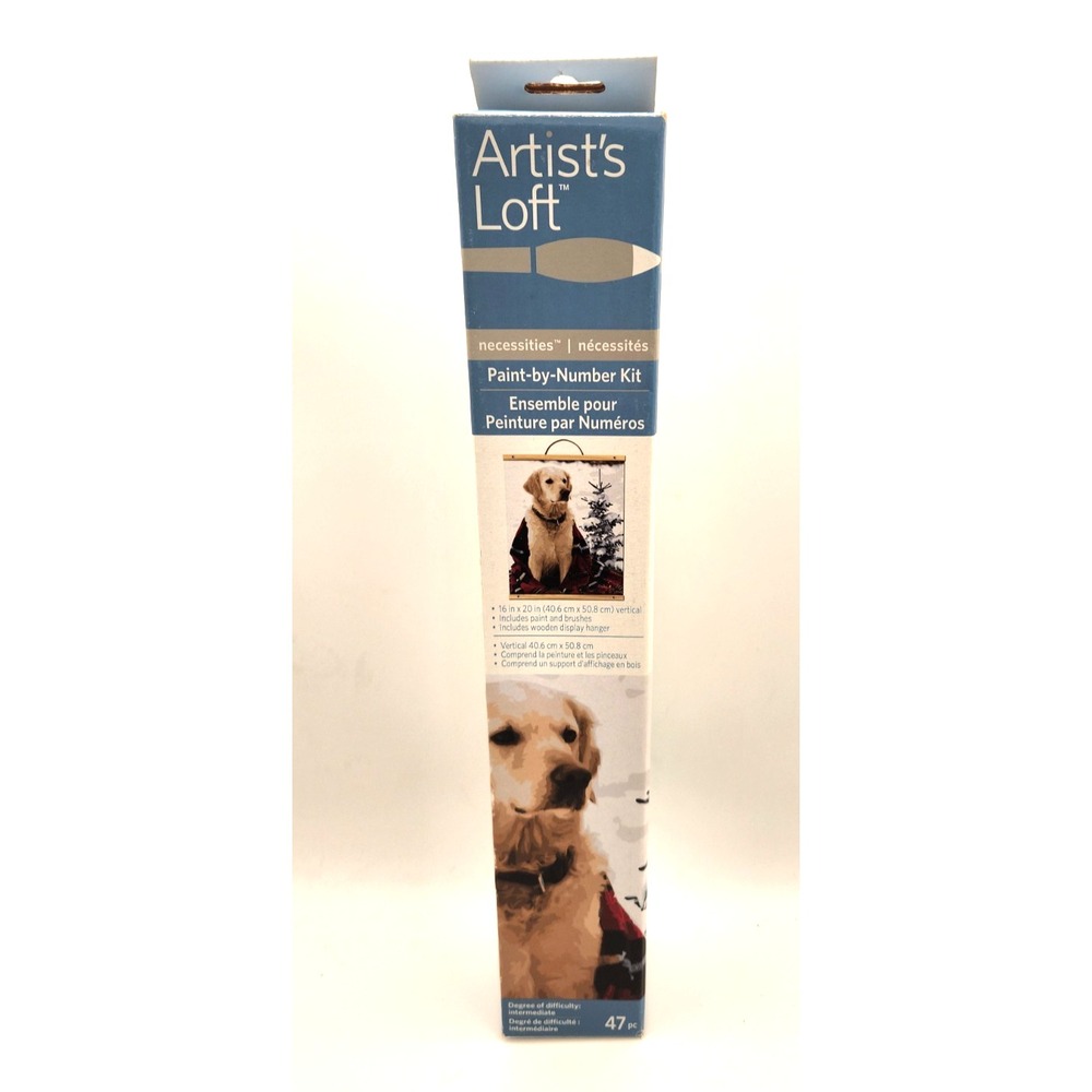 Artist's Loft Paint by number kit White Labrador Retriever Christmas New Sealed